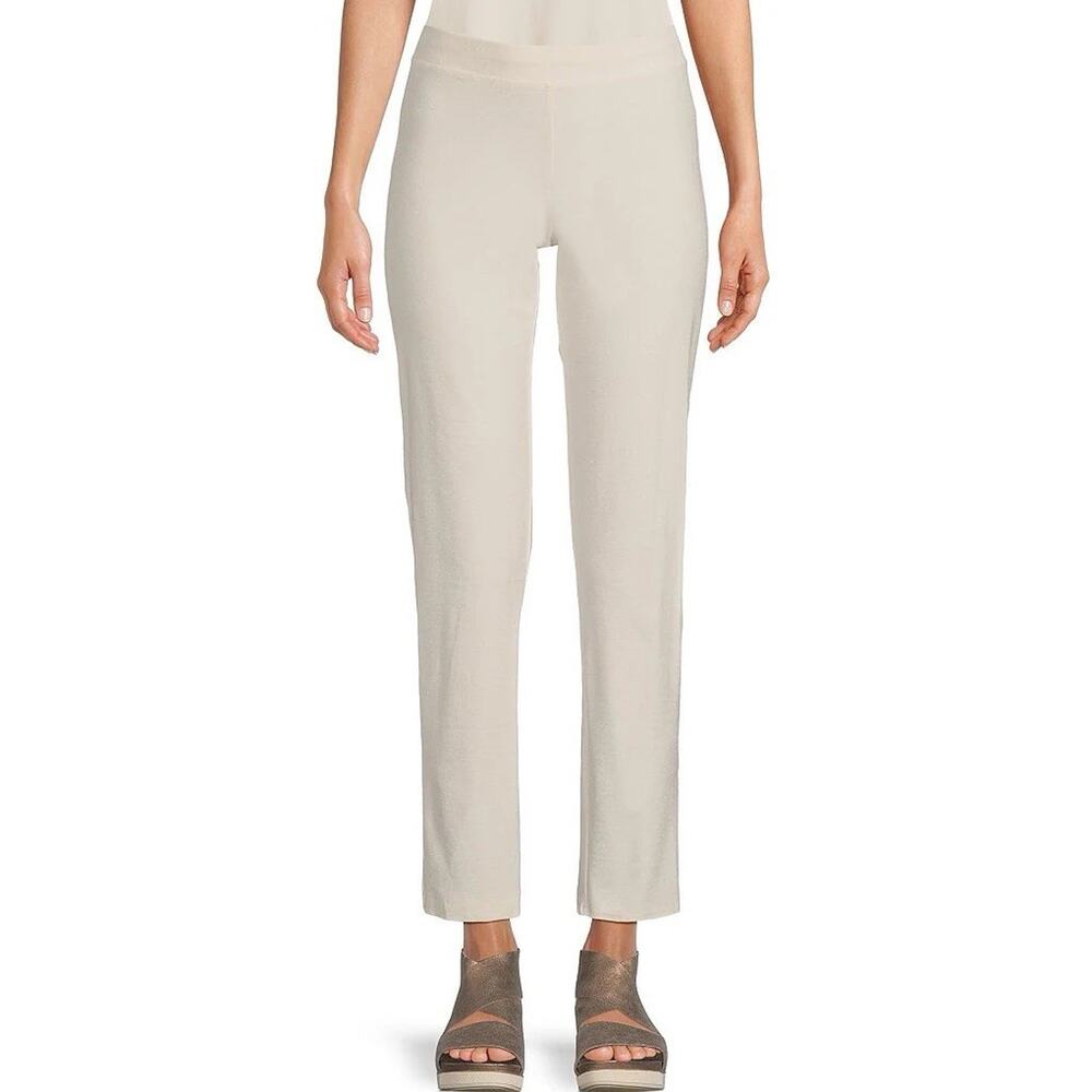 NWT Eileen Fisher Women's Washable Stretch Crepe Wheat Retail $198 size Large